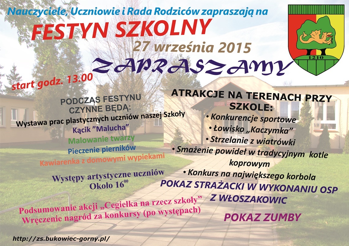 Festyn Szkolny 2015 - zaproszenie